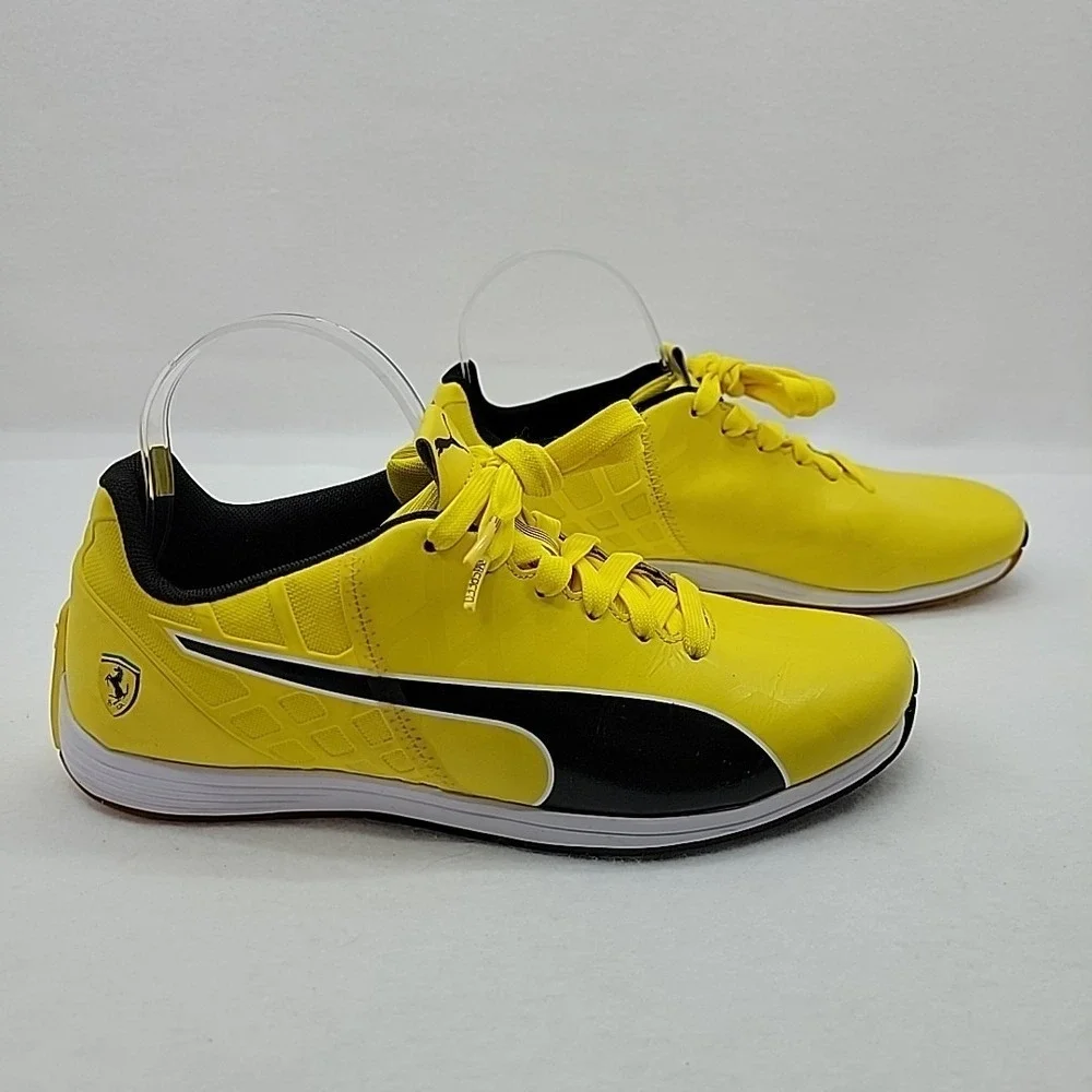 PUMA EvoSpeed Ferrari Sneaker Motorsport Shoe Vibrant Yellow Black Womens US 9.5